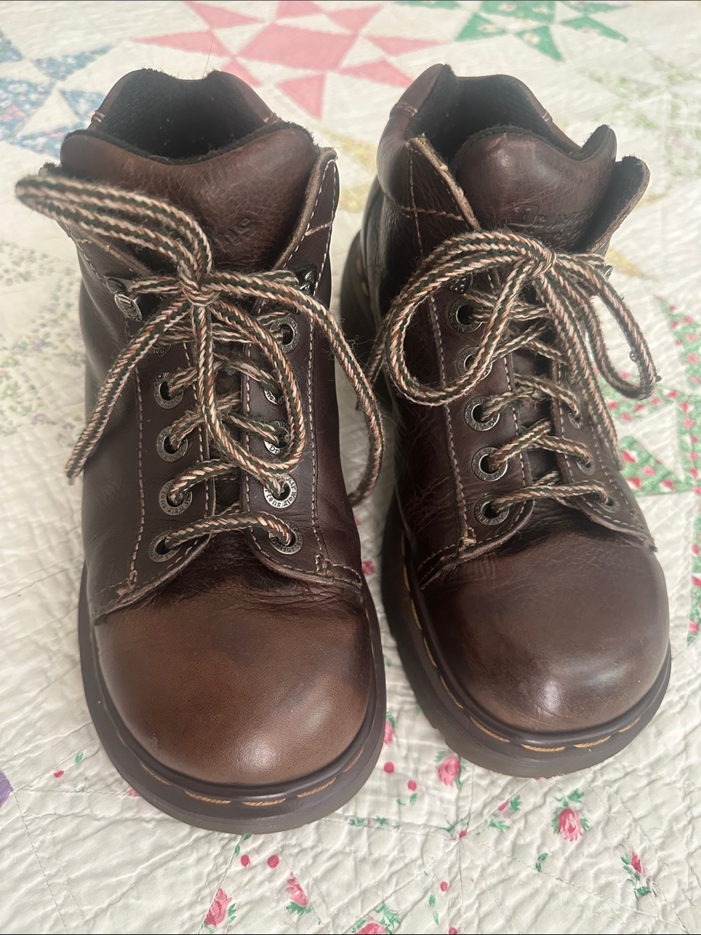 Dr. Martens Dark Brown Leather Lace-Up Boots